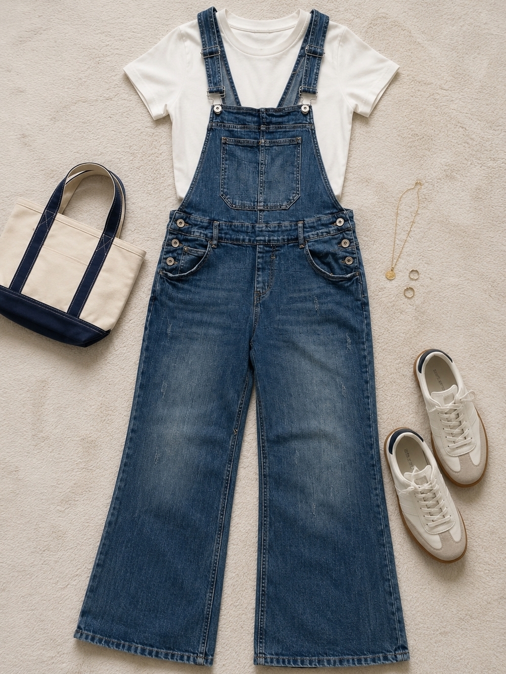 Classic Adorable Blue Denim Overalls